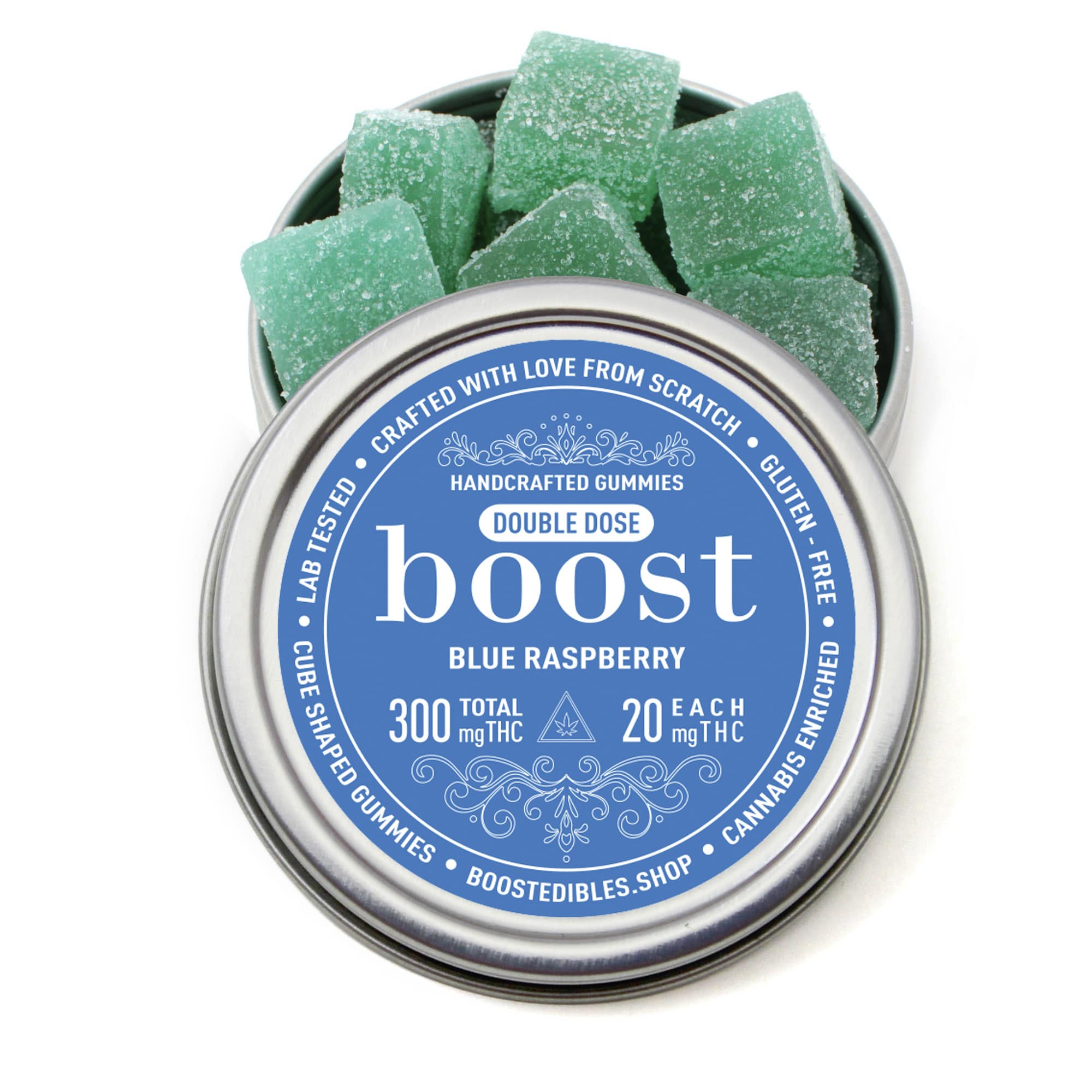 Boost THC Blue Raspberry Gummies - 300mg